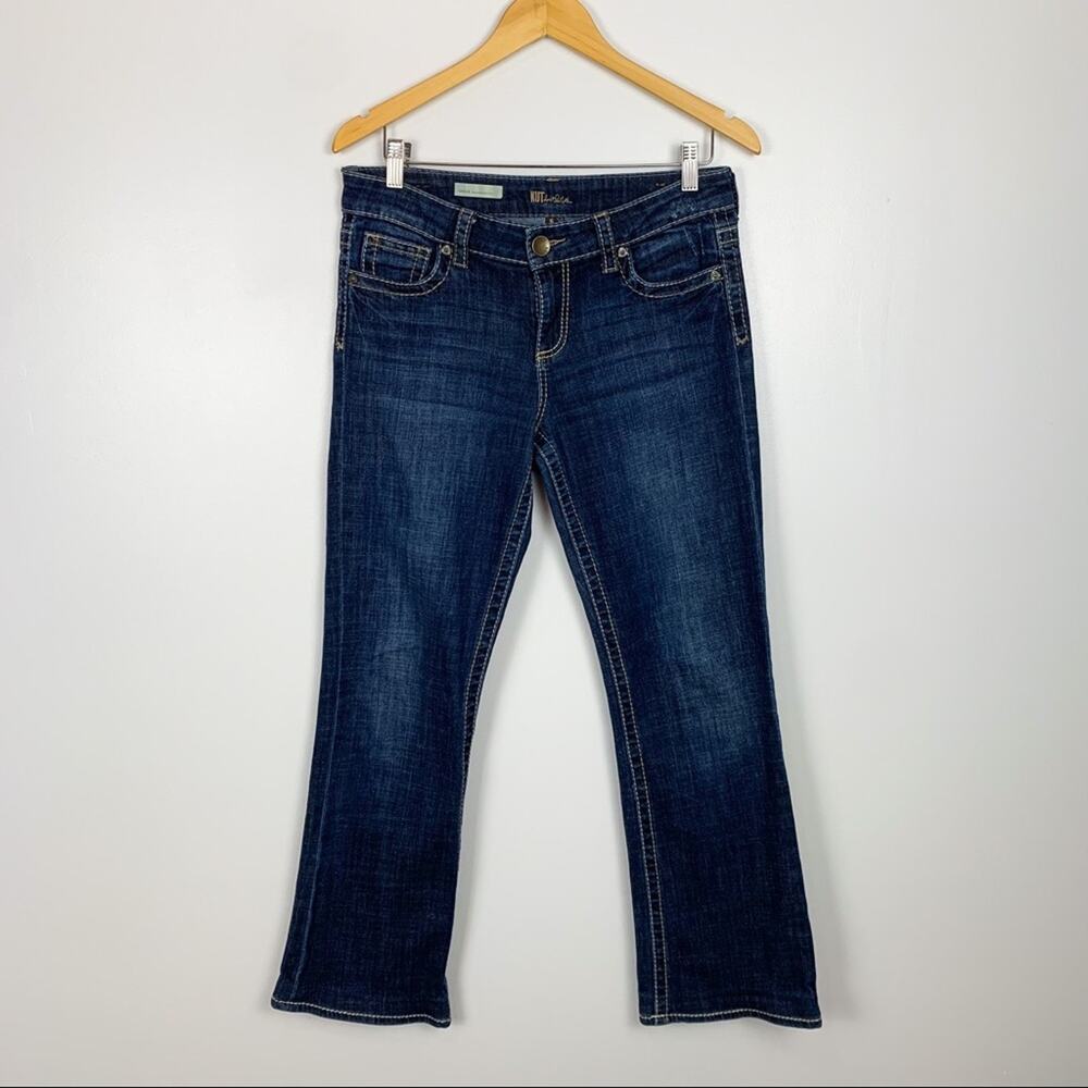 Kut from the Kloth Natalie Dark Wash High Rise Contrast Bootcut Jeans Size 6 - Picture 2 of 14